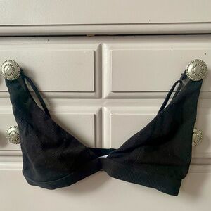 Like new black adjustable strap bralette size L